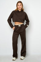 Polyester fiber (polyester) Straight pants Solid color Sporty All Fit  Clothes